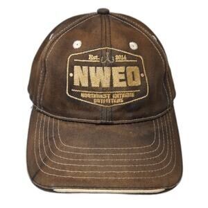 NWEO Strapback Hat Black One Size Adjustable Embroidered Sportsman
